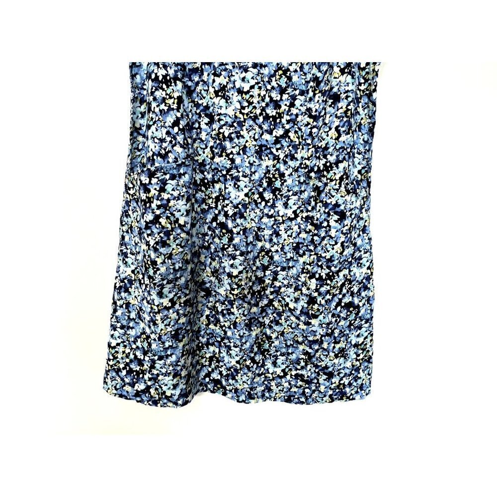 J.Jill Love Linen Blue Floral Midi Dress Petite Small - Picture 8 of 12